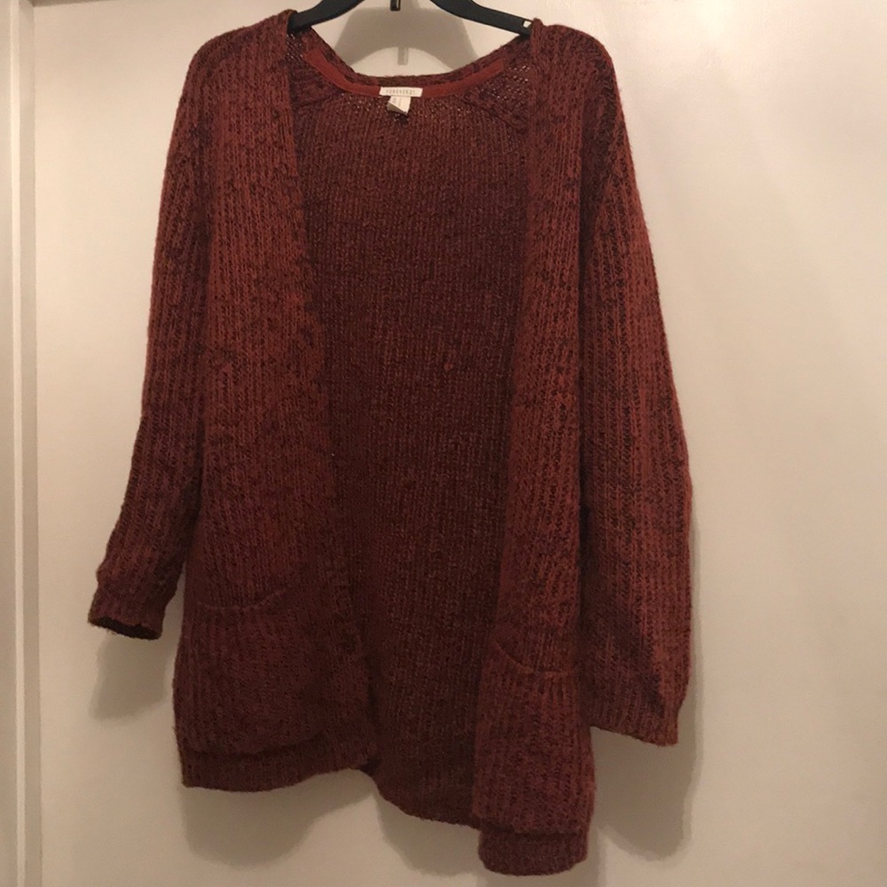 Red Forever 21 cardigan